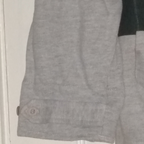 BDG Wool 3 Stripes(yellow,red, green) 6 Button Peacoat jacket - Picture 6 of 8